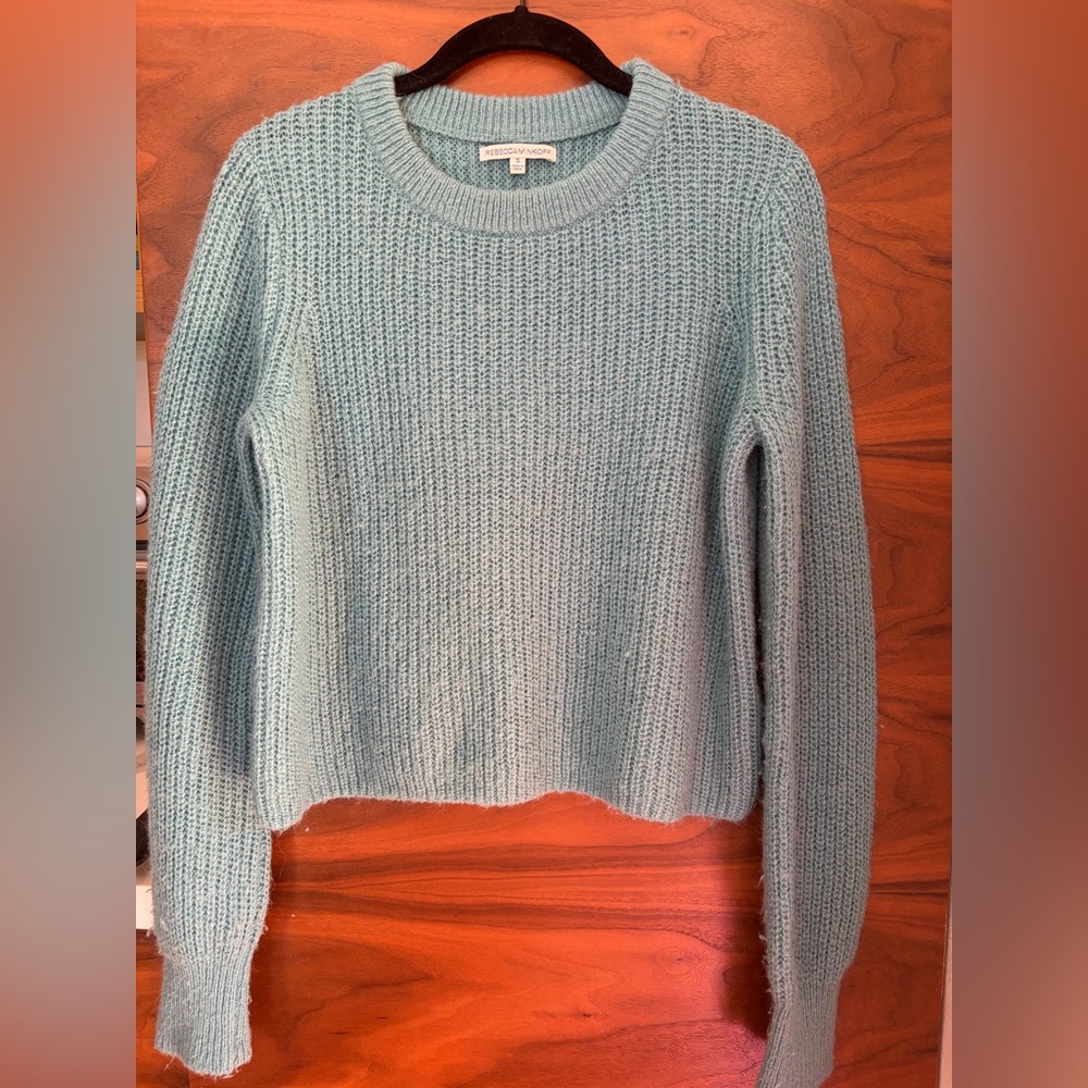 Rebecca Minkoff Seafoam Green Crewneck Knit Sweater